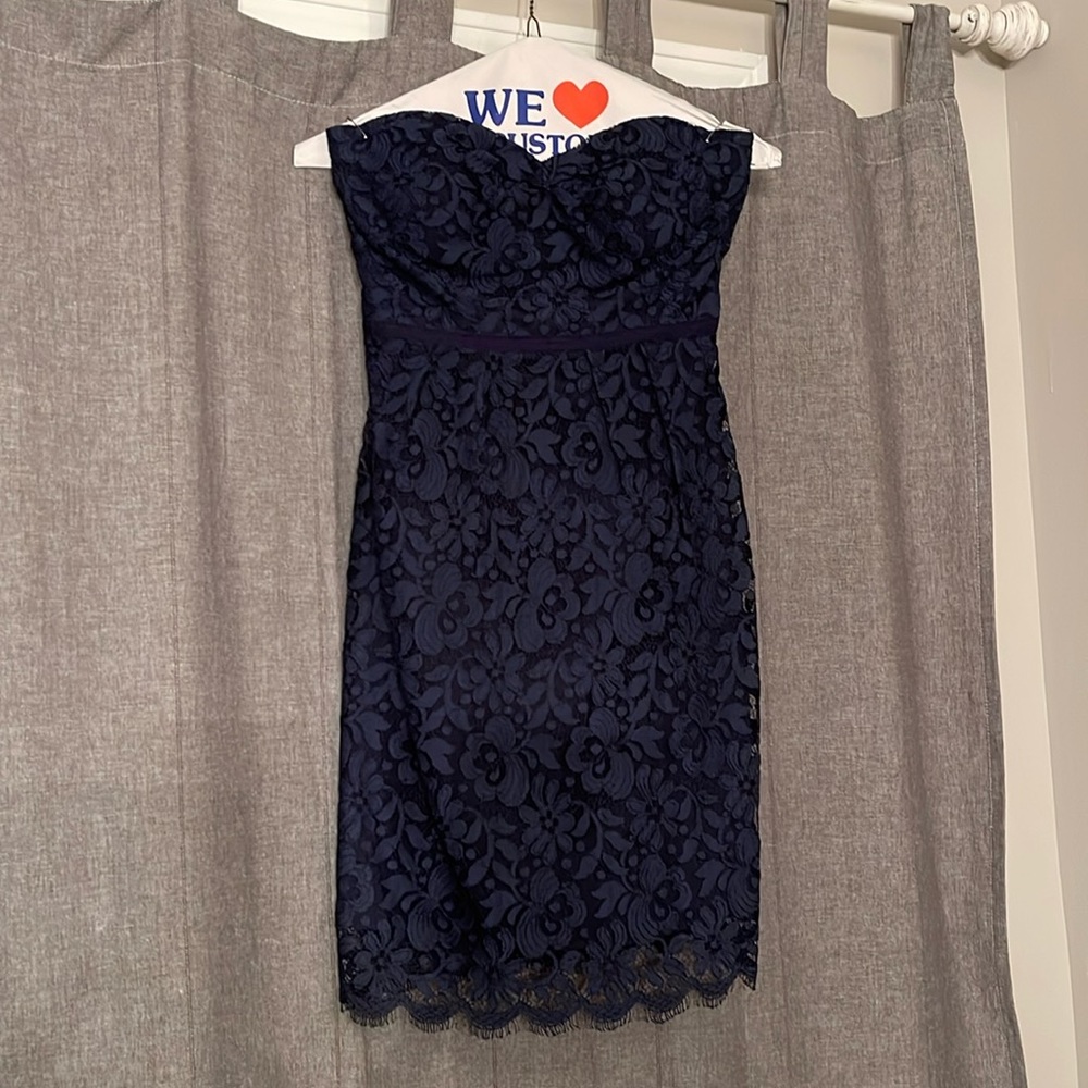 Jenny Yoo, blue strapless dress, Size 2